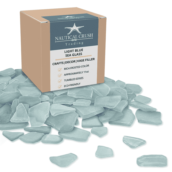 Sea Glass | Light Blue | 11oz Sea Glass for Decor & Craft