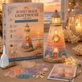 thumbnail image 1 of Sea‑Glass Lighthouse Kit, 3D Glowing Coastal Decor with LED Light Adult DIY Nautical Craft Mzrulpne, 1 of 8