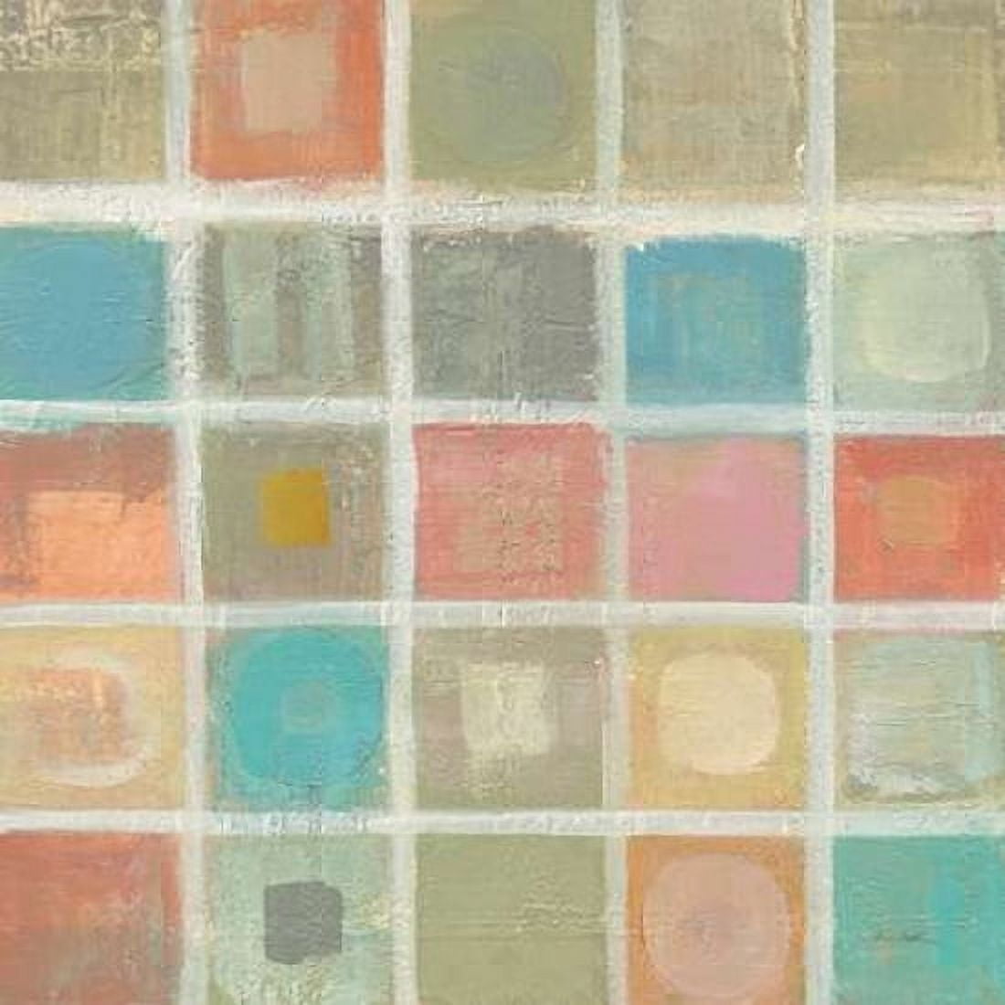 Sea Glass Mosaic Tile I Canvas Art - Silvia Vassileva (24 x 24)