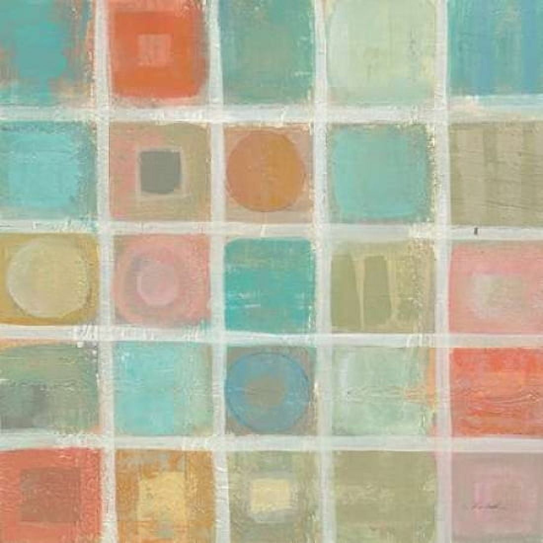 Sea Glass Mosaic Tile II Canvas Art - Silvia Vassileva (24 x 24)