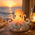 thumbnail image 1 of Sea Glass Octopus DIY Kit With LED Lights 3D Tabletop Art Ornament for Coastal Home Decor, 1 of 5