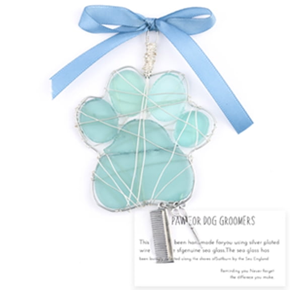 Sea Glass Pendant Decor – Elegant Home Accent for Wall or Window, Eco-Friendly Recycled Material, Versatile Gift for Housewarming, Birthdays, Holidays