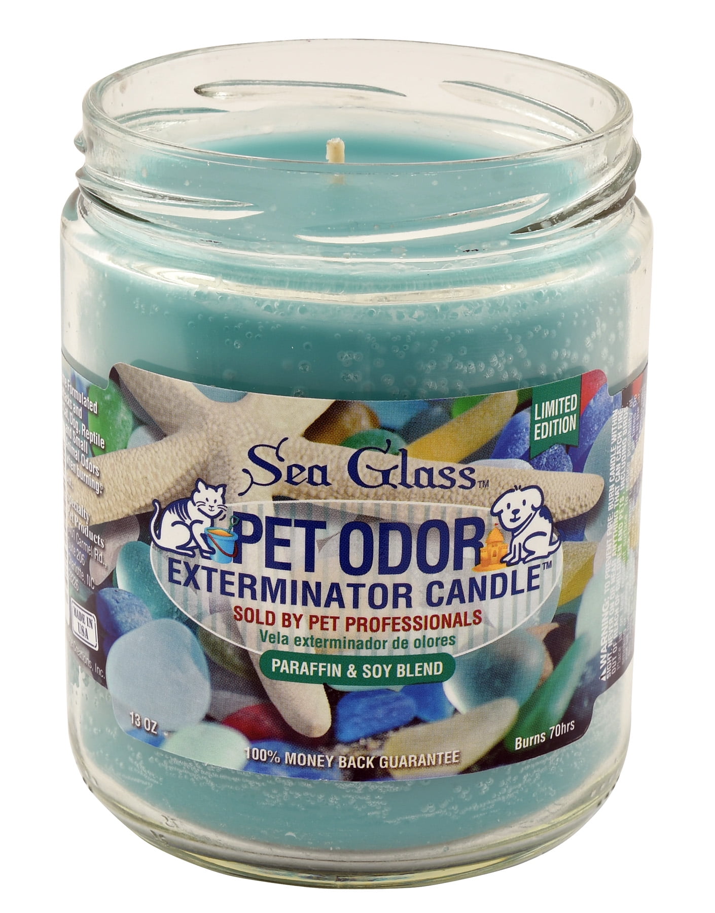 Sea Glass Pet Odor Exterminator Candle