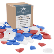 Sea Glass | Red White & Blue Sea Glass | 11oz Sea Glass for Decor & Craft