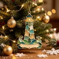 thumbnail image 1 of Sea Glass Style Lighthouse Sea Themed Hanging Ornament, Acrylic Coastal Beach Charm for Xmas Tree, Nautical Holiday Home Decoration, Christmas Tree Ornaments, Christmas Decorations, 1 of 4