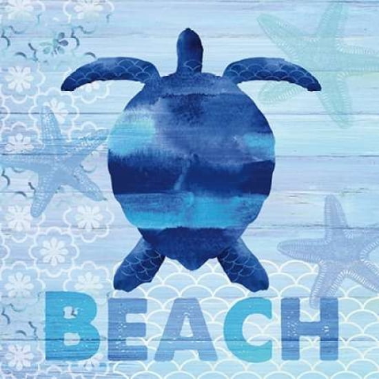 Sea Glass Turtle Canvas Art - Studio Bella (24 x 24)