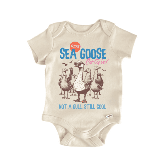 Sea Goose Certified Flock Newborn Baby Bodysuit