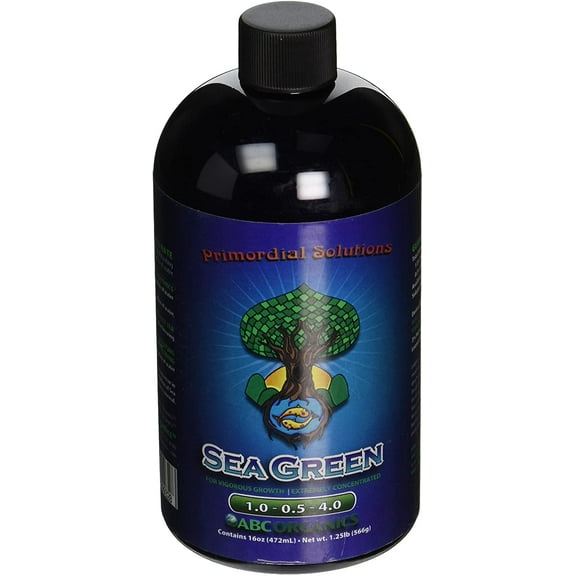 Primordial Solutions Sea Green Compost Extract Biostimulant Fertilizers, 16 oz with Boosts Nutrient Uptake, Plant Growth, and Soil Health