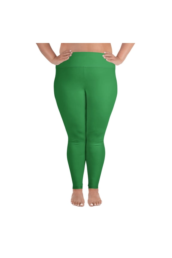 Sea Green, Green Plus Size Leggings, Green Leggings for Plus Size, Big Size Green Leggings, Green Leggings for Big Women