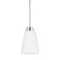 thumbnail image 1 of Sea Gull Lighting 6115201-962 Kerrville 1-Light Mini-Pendant in Brushed Nickel, 1 of 2