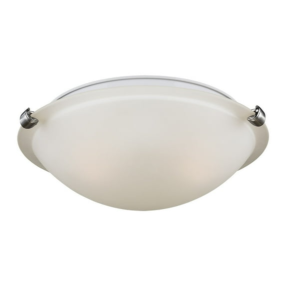 7543502-962-Generation Lighting-Sea Gull Lighting-Clip Ceiling 2 Light Ceiling Flush Mount Steel in Transitional Style-12.25 Inch wide by 4 Inch
