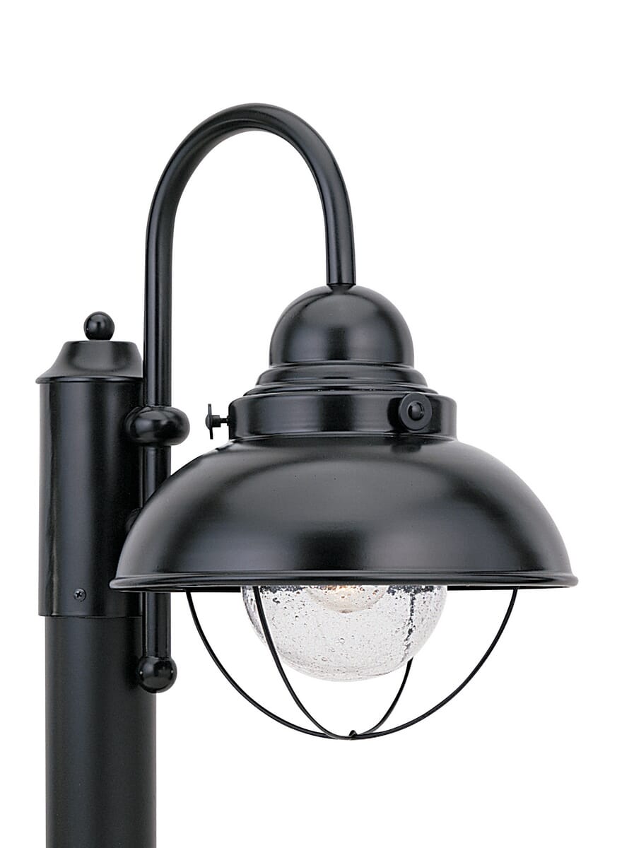 Sea Gull Lighting 8269-12 Sebring 1-Light Outdoor Post Lantern in Black - image 1 of 2