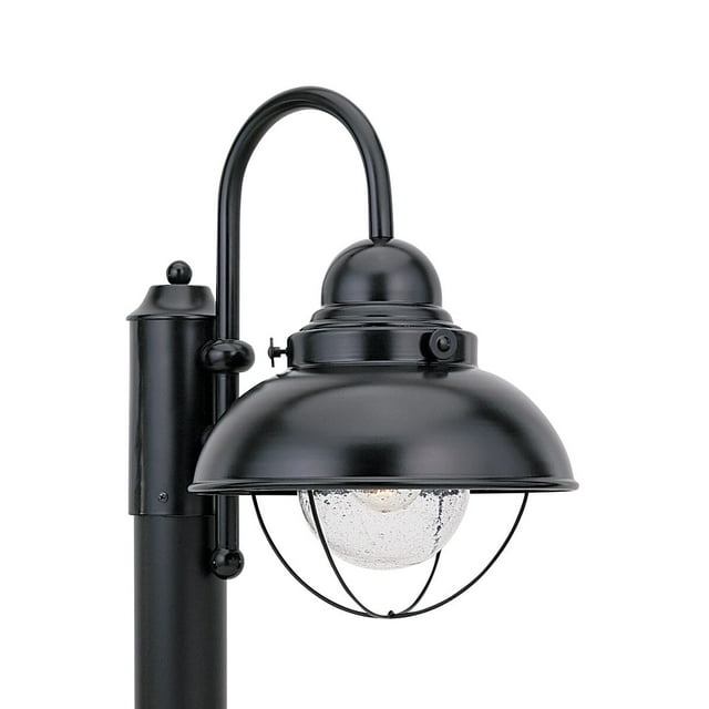 Sea Gull Lighting 8269-12 Sebring 1-Light Outdoor Post Lantern in Black