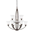 thumbnail image 1 of Sea Gull Lighting - Metcalf - Nine Light Chandelier Autumn Bronze Incandescent, 1 of 2