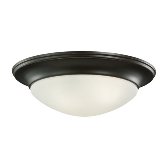 Sea Gull Lighting Nash 3-Light Ceiling Flush Mount Light Fixture Heirloom Bronze
