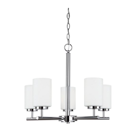 Sea Gull Lighting - Oslo - Five Light Chandelier Chrome LED Chrome Finish with