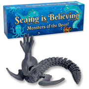 Sea Hand Monster Model, Mythical Deep Sea Cryptid Lore Figurine, Posable Human-Luring Ocean Serpent Desktop Display, Dark Gray Altered Reality Mythological Creature Statue