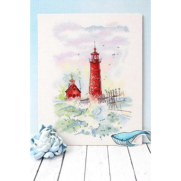 Harbour Cross-Stitch kit on Linda 27 Count Canvas. MP Studia