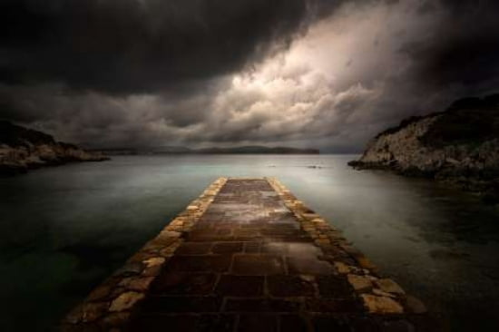 Sea Im walking to you hearing the sound of the clouds Canvas Art - Alberto Ghizzi Panizza (12 x 18)