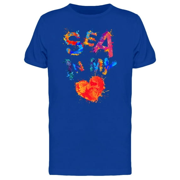 Sea In My Heart T-Shirt Men -Image by Shutterstock, Male 4X-Large