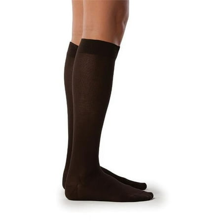 Sea Island Cotton  Sea Island Cotton Womens Closed Toe- Calf Socks - Black- Size A