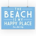 thumbnail image 1 of Sea Isle City, New Jersey - The Beach is My Happy Place - Simply Said - Lantern Press Artwork (16x24 Giclee Gallery Print, Wall Decor Travel Poster), 1 of 1