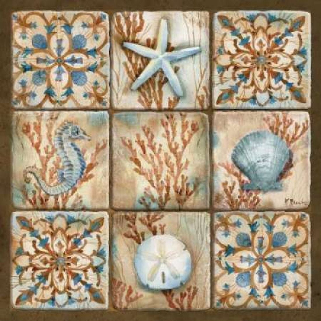 Sea Isle Collage II Canvas Art - Paul Brent (24 x 24)