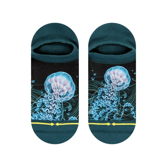 Sea Jellies No Show Socks With Art By Caia Koopman
