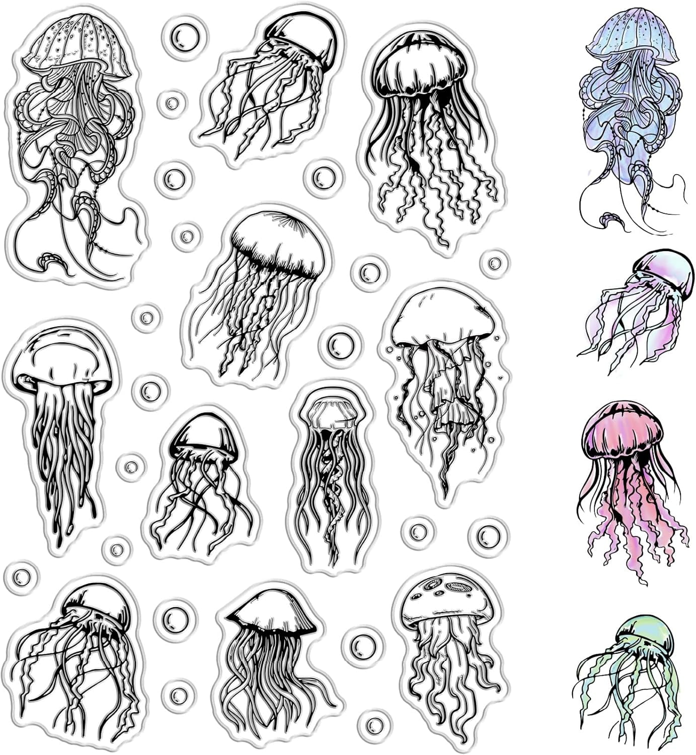PH PandaHall Mermaid & Ocean Clear Stamps – Under The Sea Theme For Card Making, Scrapbooking, Journaling
