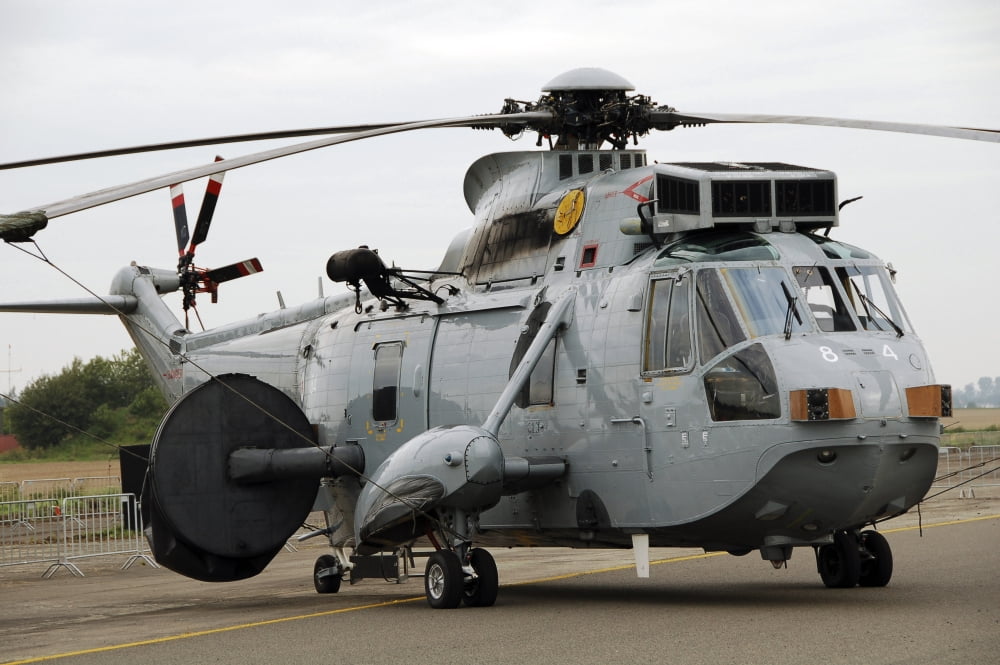 Sea King Helicopter of the Royal Navy Canvas Art - Luc De JaegerStocktrek Images (34 x 23)