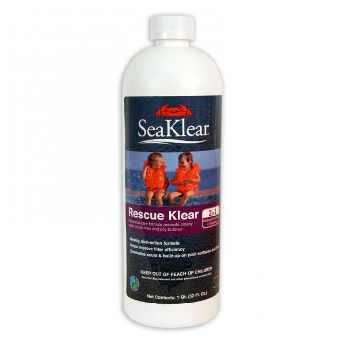 SeaKlear 1010300 Rescue Klear Swimming Pool Water Natural Clarifier Quart Bottle