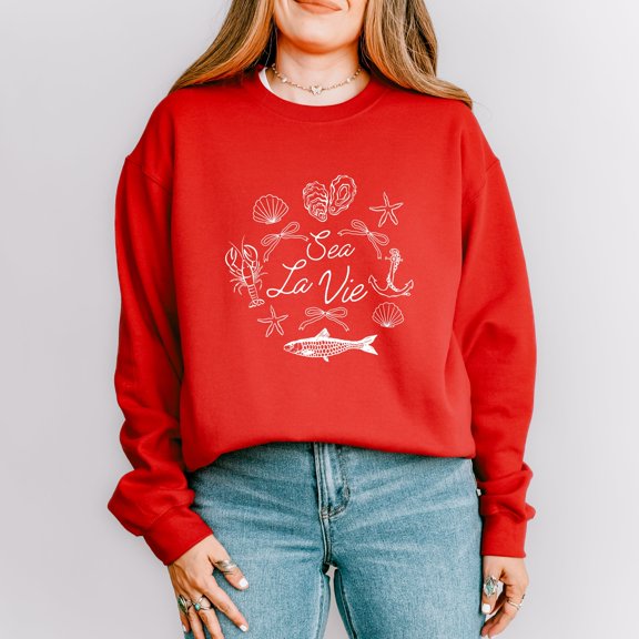 Sea La Vie Collage - Women's Graphic Sweatshirt