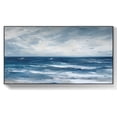 thumbnail image 1 of Sea Landscape Painting Handmade White Waves Textured Wall Art Blue Ocean Oil Painting Minimalist Original Living Room Decor,Unstretched,Frameless,(91*182cm)36*72lnches, 1 of 5