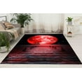 thumbnail image 1 of Sea Landscape Rug, Huge Red Moon Rugs, Moon Landscape Rug, Full Moon Rug, Bathroom Rug, Car Mat, Front Door Rug, Non-Slip Carpet, View Rug, 2.6'x9.2' - 80x280 cm, 1 of 8