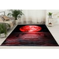 thumbnail image 1 of Sea Landscape Rug, Huge Red Moon Rugs, Moon Landscape Rug, Full Moon Rug, Bathroom Rug, Car Mat, Front Door Rug, Non-Slip Carpet, View Rug, 5.2'x7.5' - 160x230 cm, 1 of 8