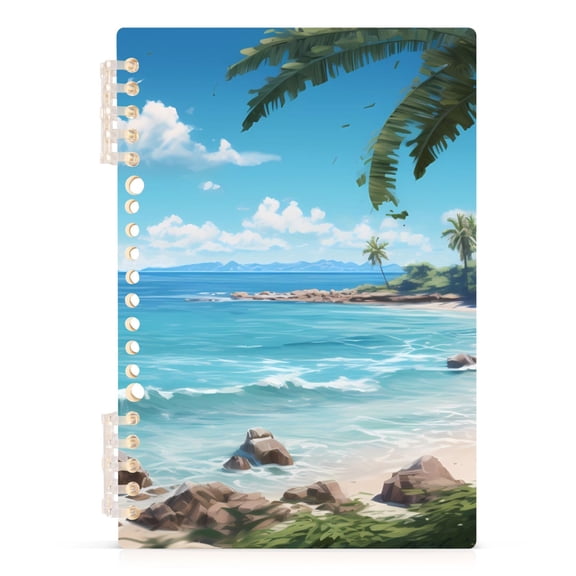 Sea Landscape Spiral Journal Notebook College Ruled Notebook 8.3" x 5.7" A5 Lined Thick Paper Page