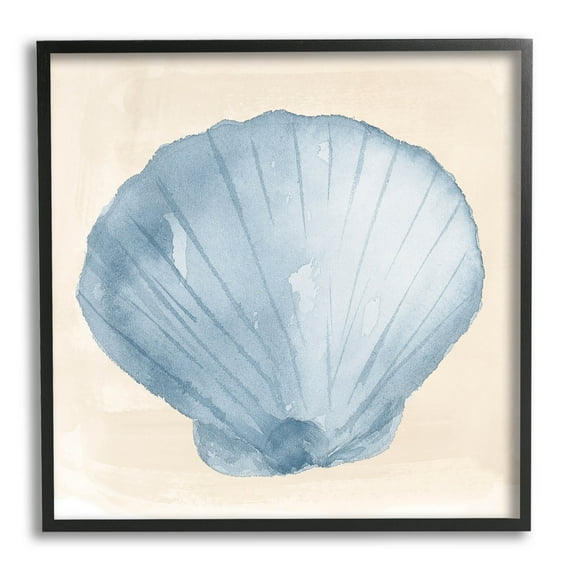 Sea Life Clamshell Composition Animals & Insects Graphic Art Black Framed Art Print Wall Art