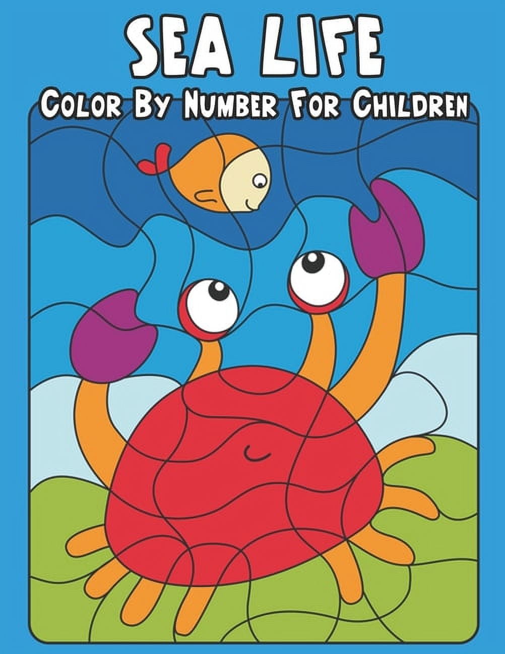 Sea Life Color By Number for Children Sea Animals Coloring Activity
