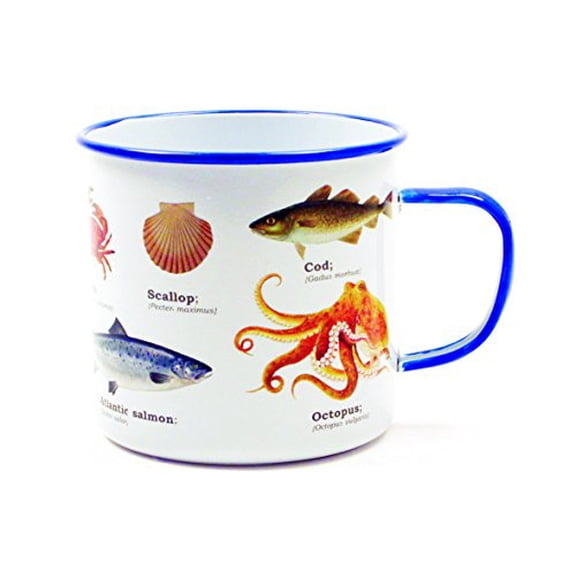 Sea Life Enamel Mug