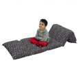 thumbnail image 1 of Sea Life Floor Pillow Lounger Cover, Scandinavian Modern Doodle Art Style Underwater Marine Fishes Corals, Nap Mat Printed Fabric Case for 5 Pillows, 88" x 27", Charcoal Grey Multicolor, by Ambesonne, 1 of 5