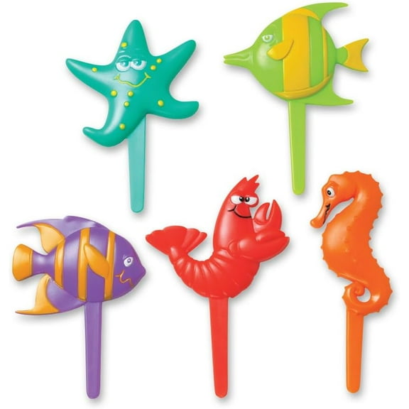Sea Life Friends Cupcake Picks Lobster Fish Starfish 24 Count Cake Cupcake Toppers Picks Pics