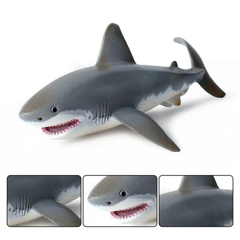Sea Life Great White Shark Action Figure Megalodon Shark Model Toy Realistic Ocean Shark Educational and Role Play Toys for Kids and Collectors Great