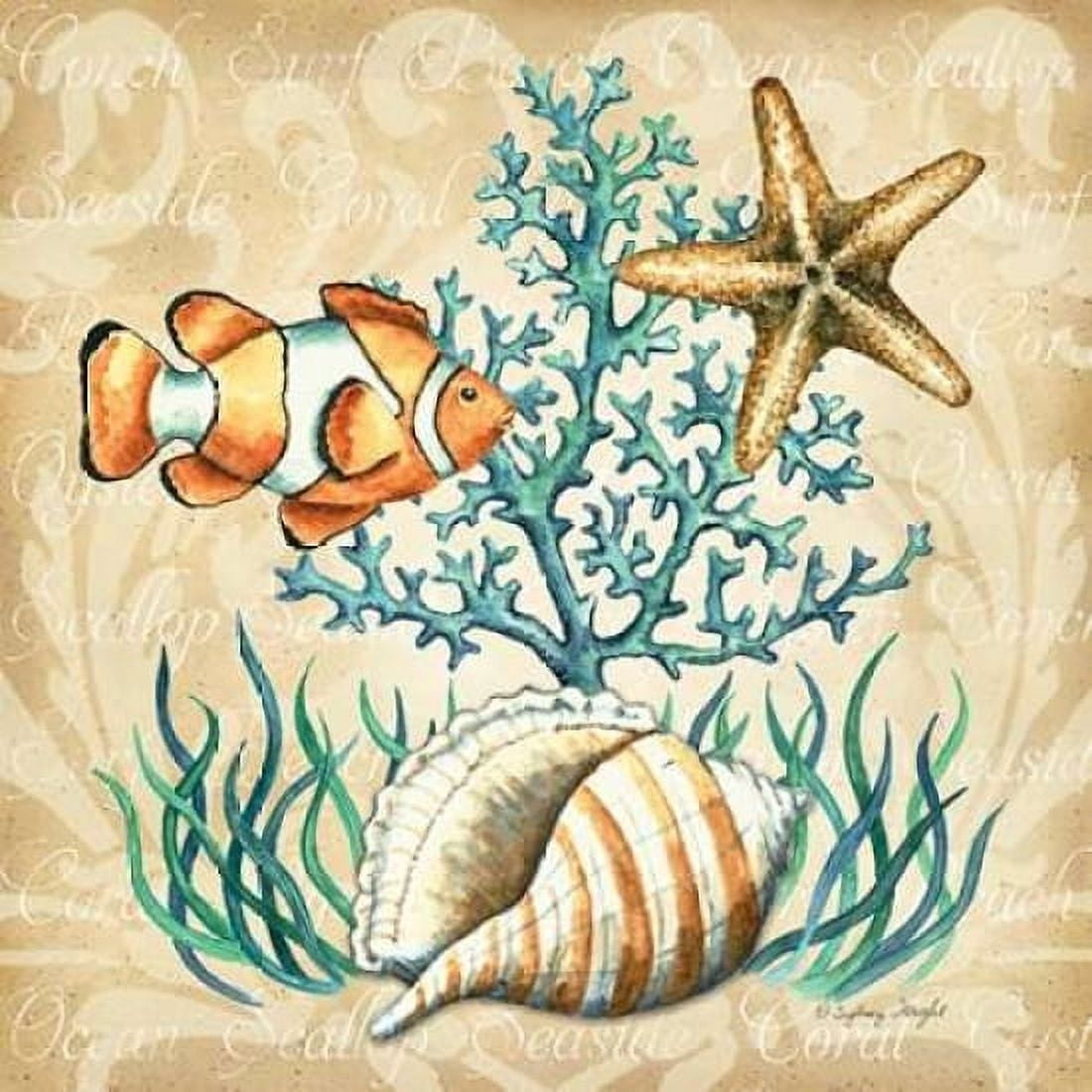 Sea Life III Canvas Art - Sydney Wright (24 x 24)