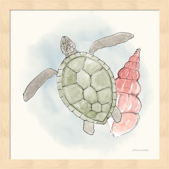 Sea Life IV by Sara Zieve Miller, Framed Wall Art, 13.25W x 13.25H