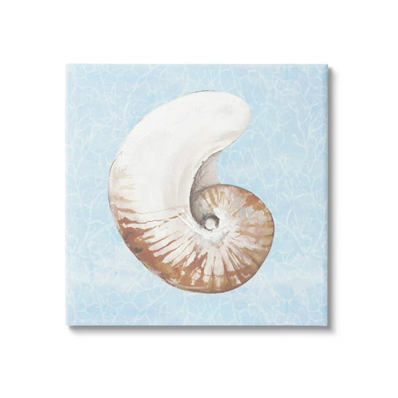 Sea Life Nautilus Water Pattern Animals & Insects Graphic Art Gallery Wrapped Canvas Print Wall Art