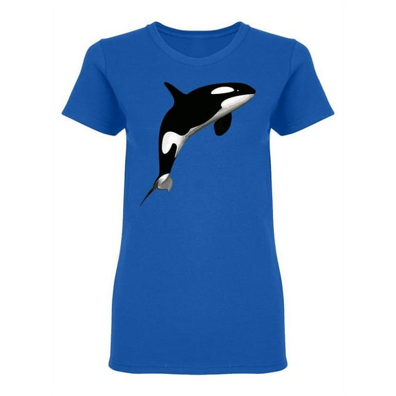 Sea Life Orca Design Shaped T-Shirt Women -Image by Shutterstock, Female Large