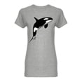 thumbnail image 1 of Sea Life Orca Design Shaped T-Shirt Women -Image by Shutterstock, Female x-Large, 1 of 2