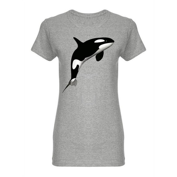 Sea Life Orca Design Shaped T-Shirt Women -Image by Shutterstock, Female x-Large
