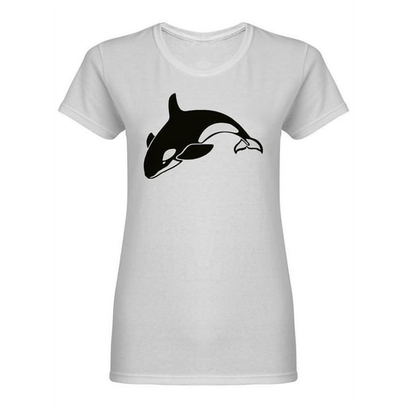 Sea Life Orca Shaped T-Shirt Women -Image by Shutterstock, Female Large