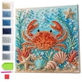 thumbnail image 1 of Sea Life Pearl Art DIY Kit with Frame, Crab Complete 3D Pearl Painting Craft Set, Beginner Friendly Ocean Wall Decor, 1 of 7